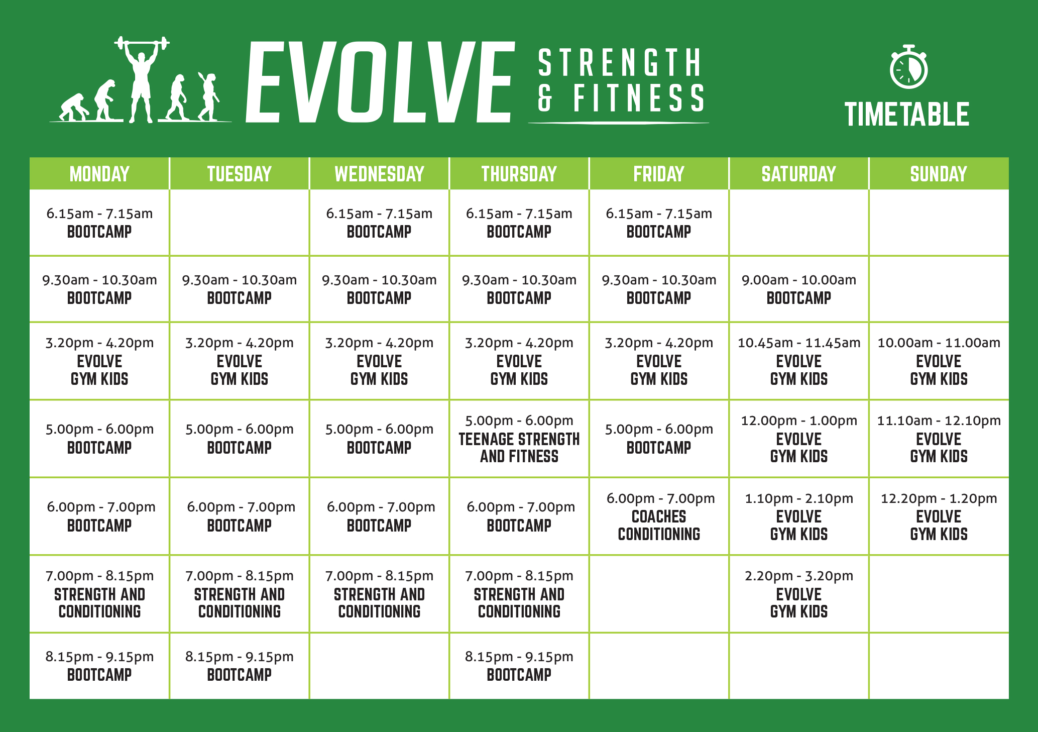 timetable